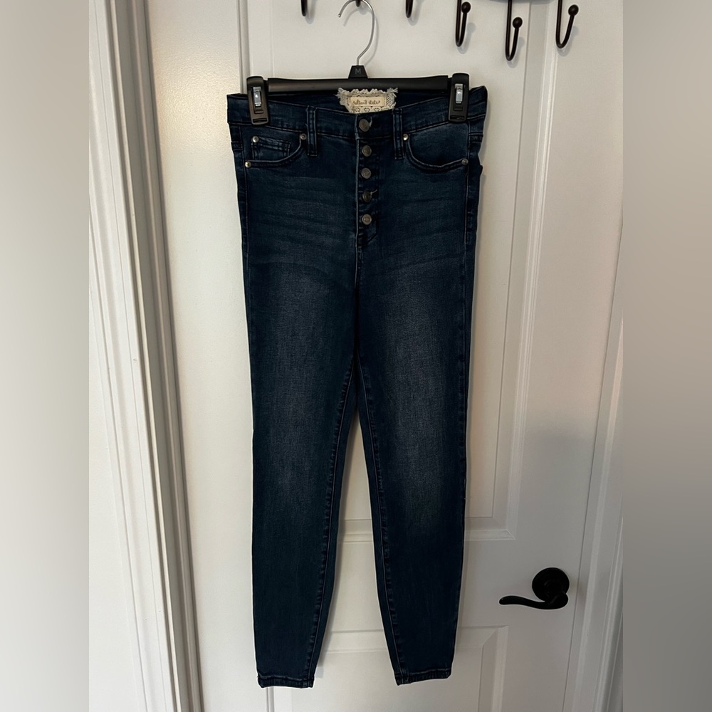 altar'd state high wasted skinny jeans size 27/5 dark wash denim